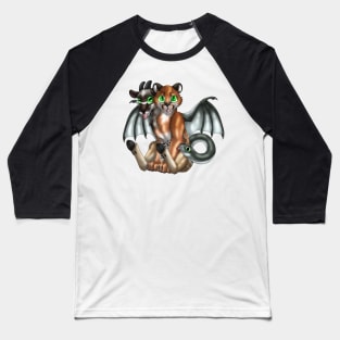 Chimera Cubs: Caracal (Golden) Baseball T-Shirt